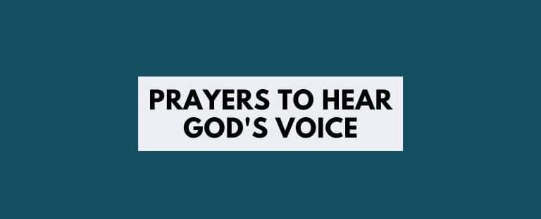 prayer to hear god's voice