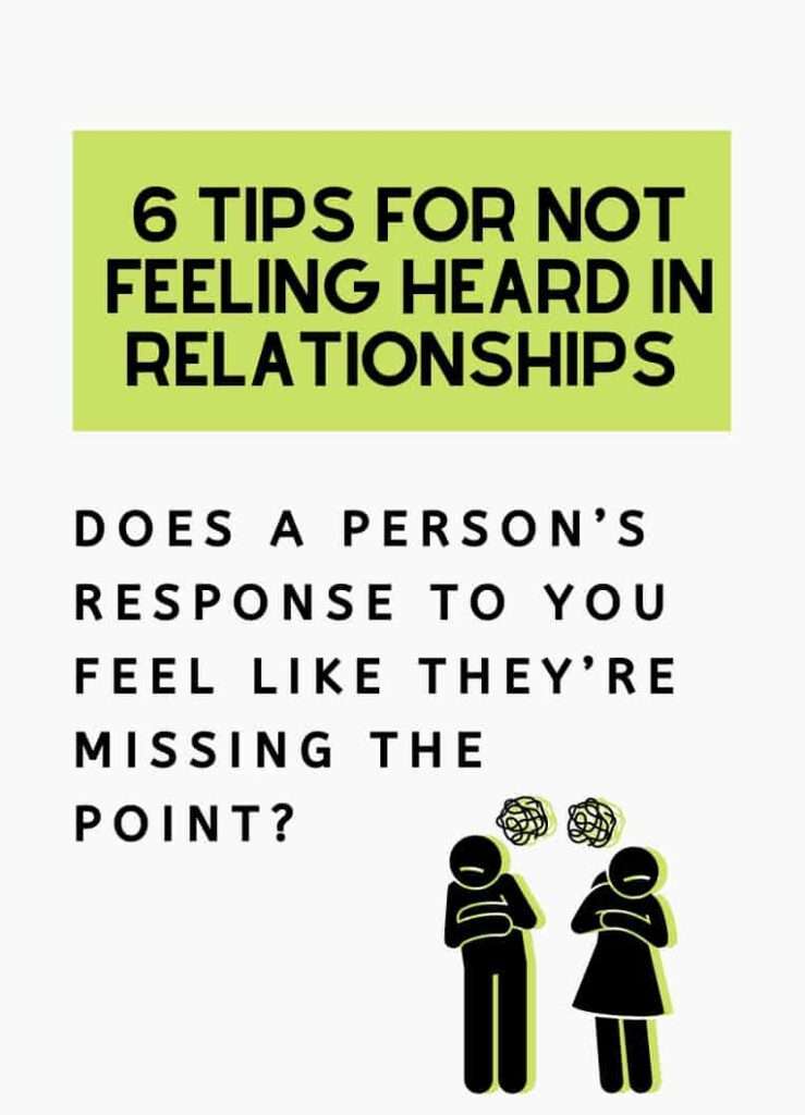 Not feeling heard in relationships