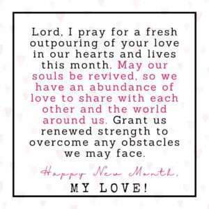 new month prayer for my love 2